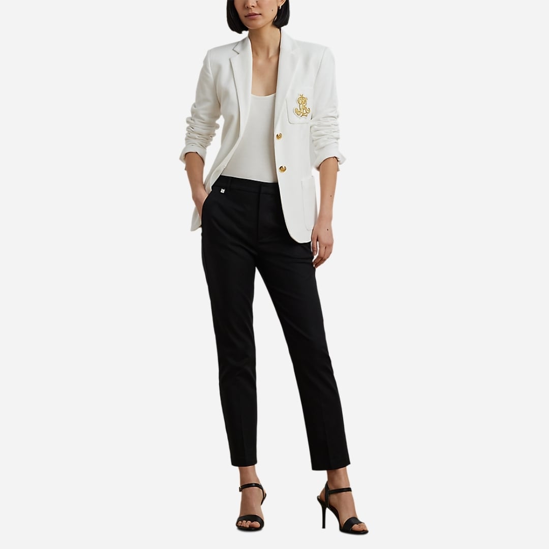 Double-Faced Stretch Cotton Pant - Polo Black