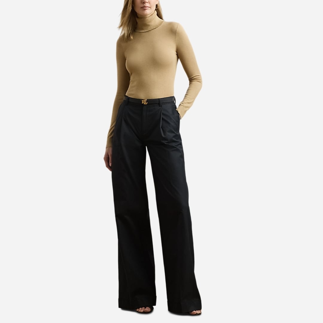 Silk-Blend Turtleneck Sweater - Birch Tan