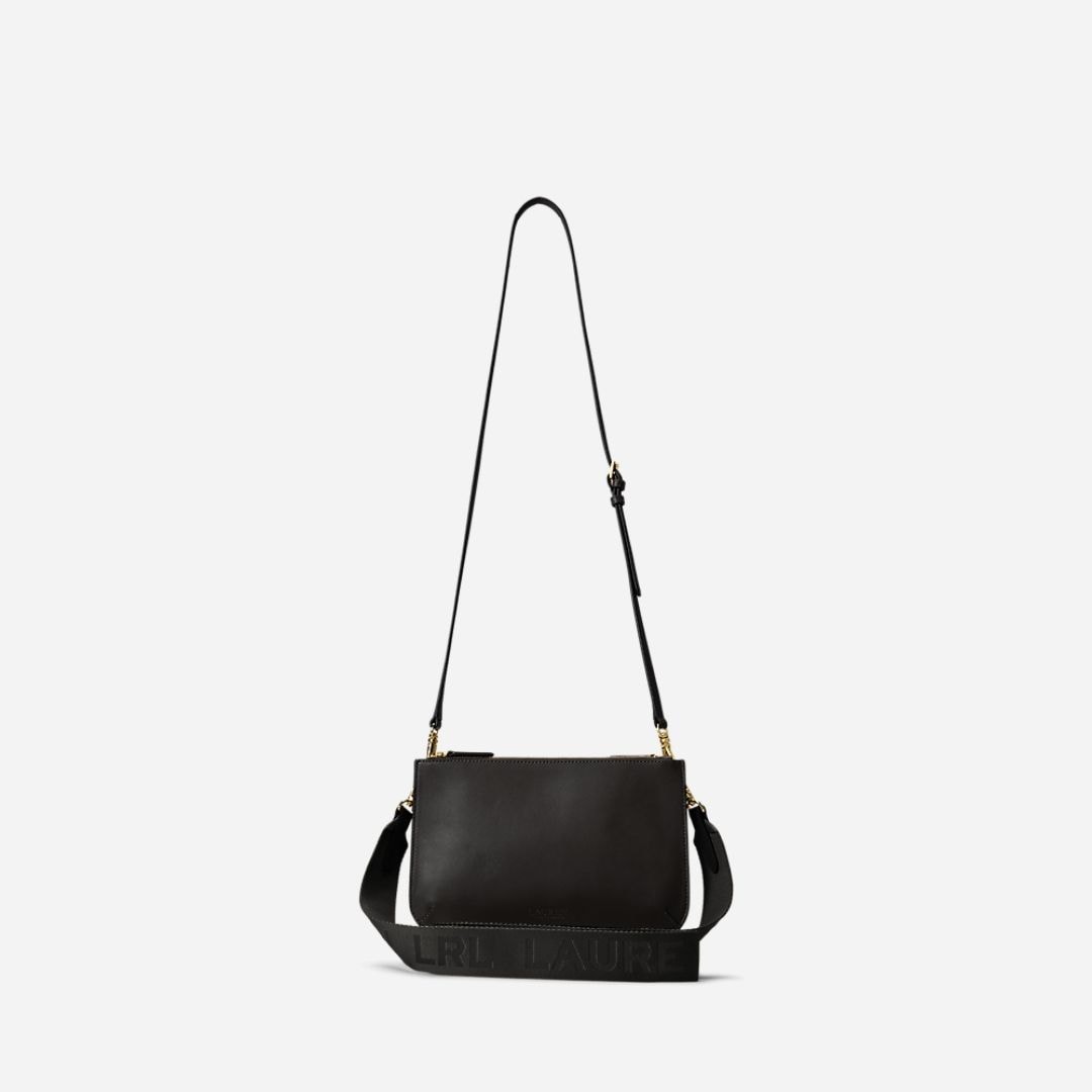 Leather Medium Landyn Crossbody Bag - Black