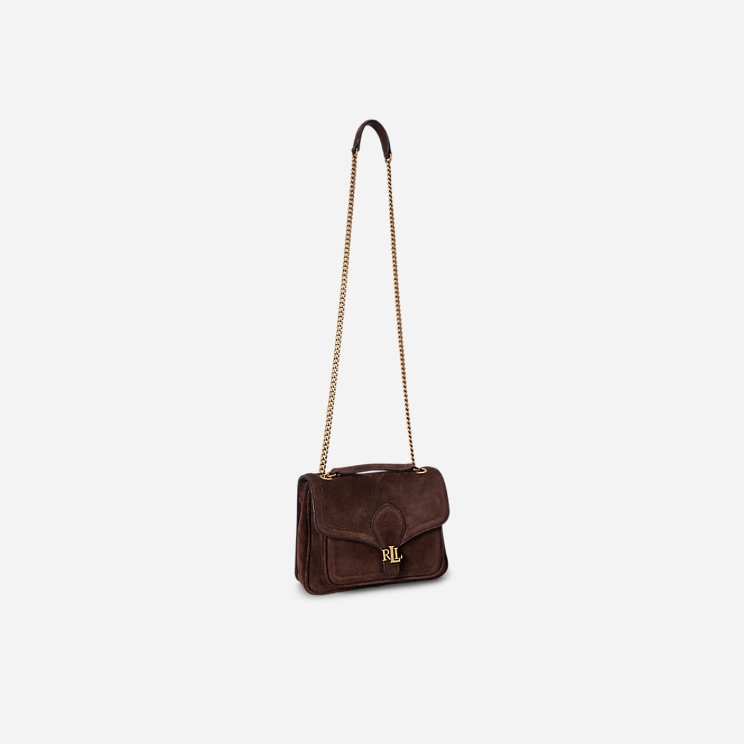 Suede Small Bradley Convertible Bag - Dark Hickory