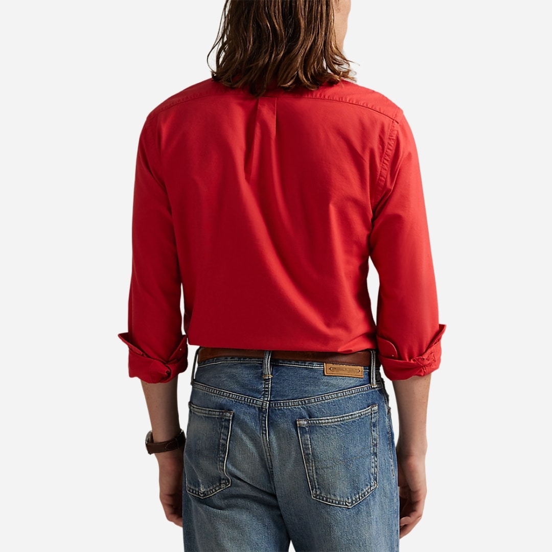 Slim Fit Garment-Dyed Oxford Shirt - New Brick
