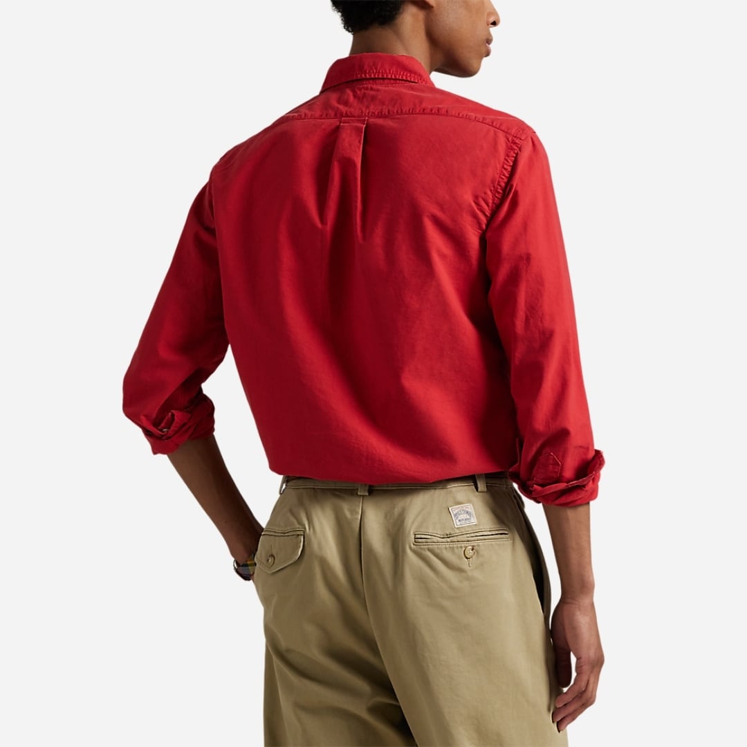 Custom Fit Garment-Dyed Oxford Shirt - New Brick