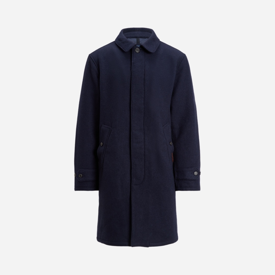 The Langdon Wool Walking Coat - Collection Navy