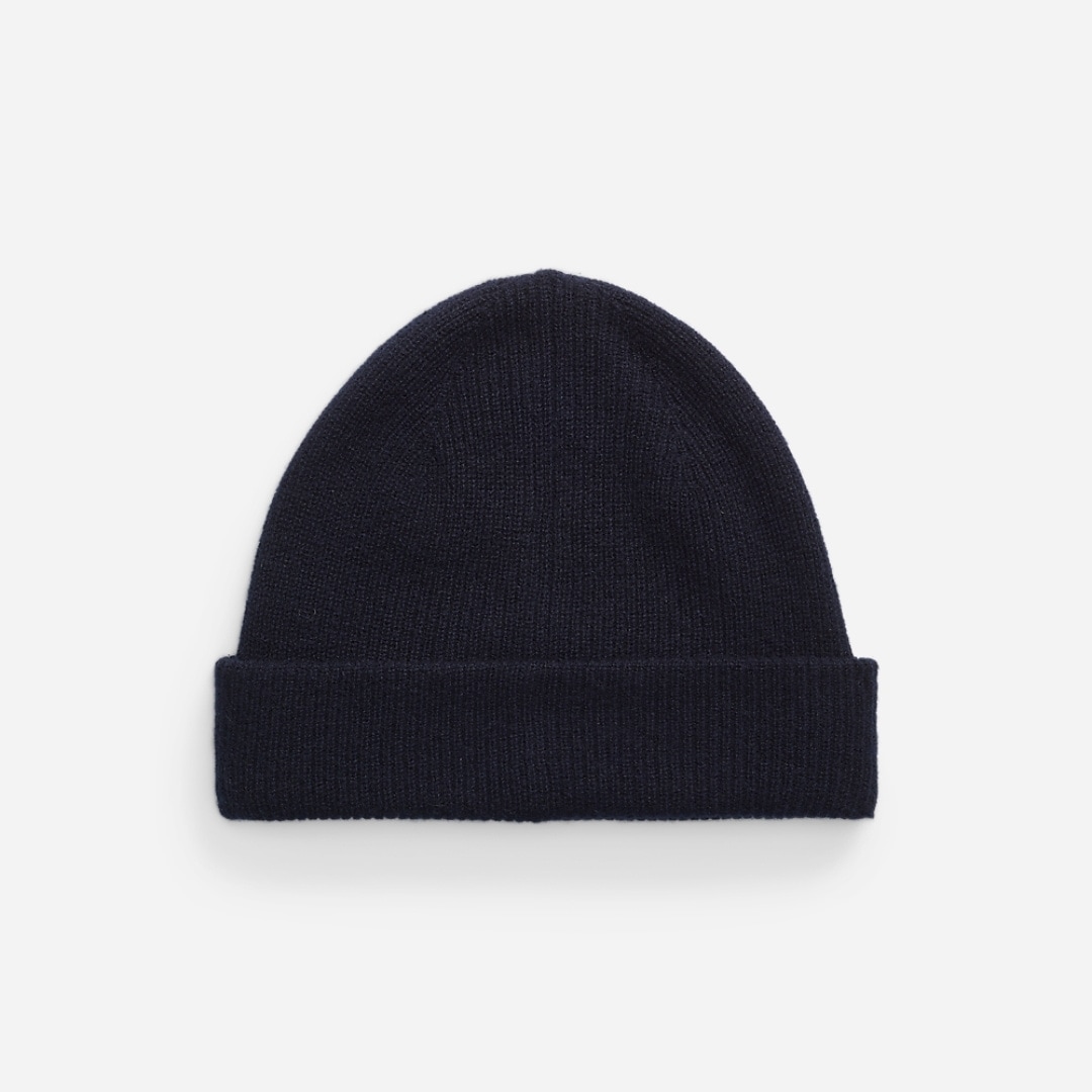 Washable Cashmere Beanie - Hunter Navy