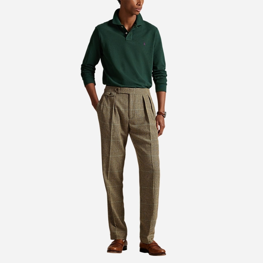 Custom Slim Fit Mesh Polo Shirt - Scotch Pine Heather