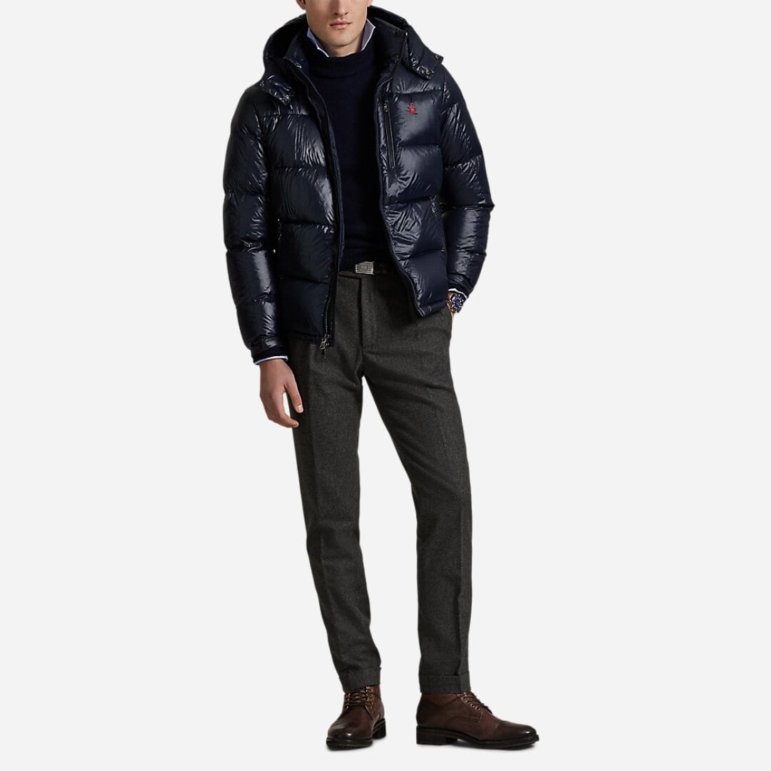 The Gorham Glossed Down Jacket - Collection Navy Glossy