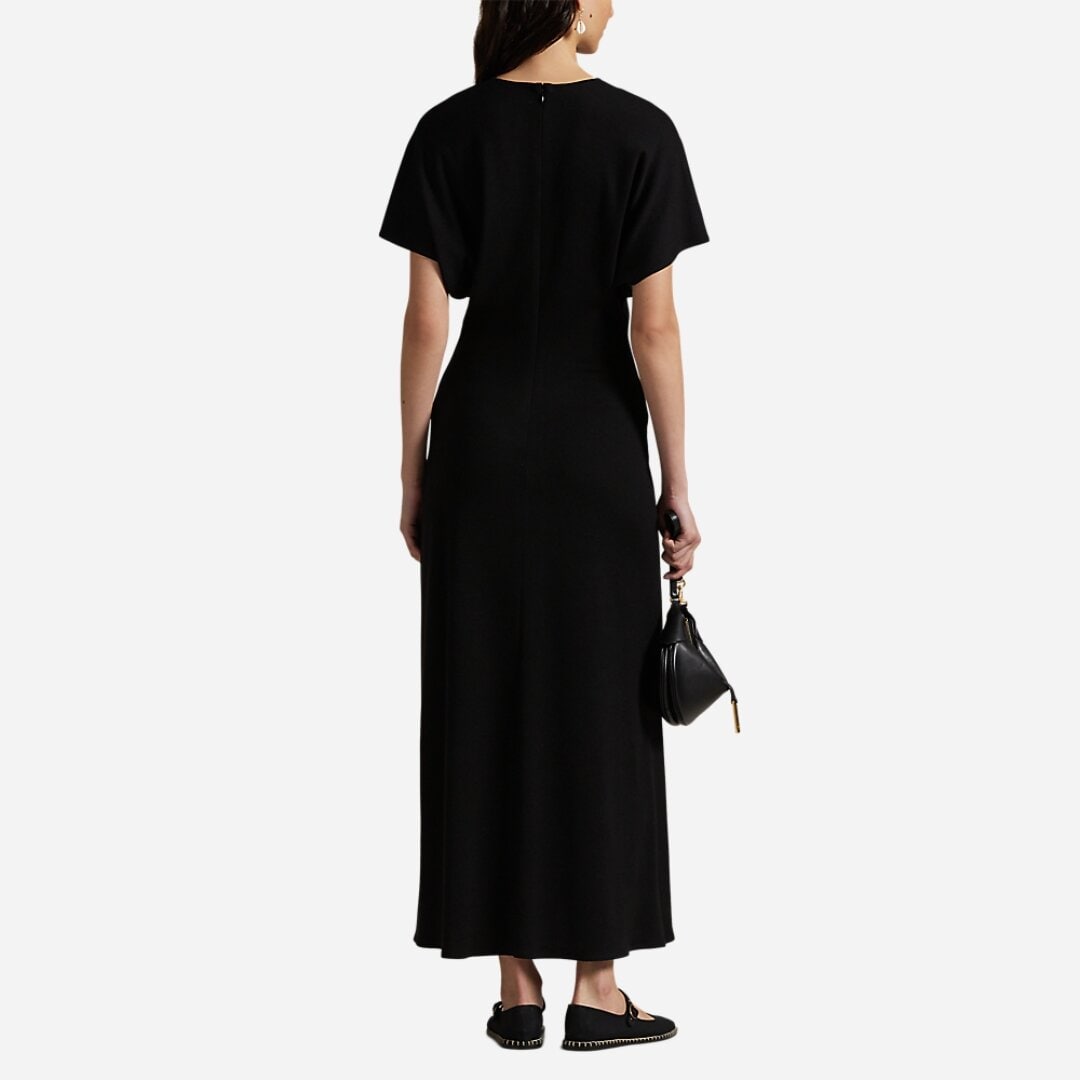 Wool-Blend Dolman Dress - Polo Black