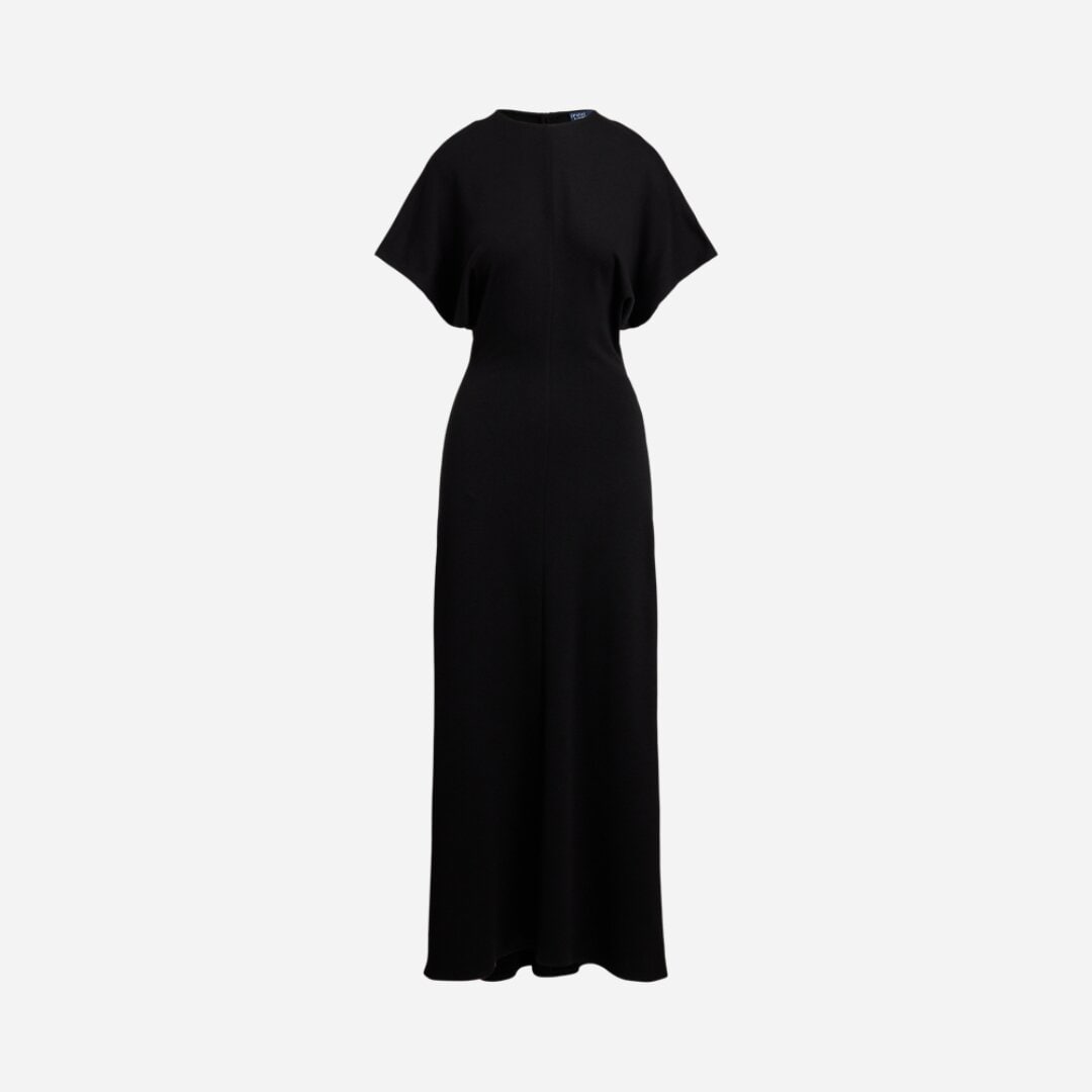 Wool-Blend Dolman Dress - Polo Black