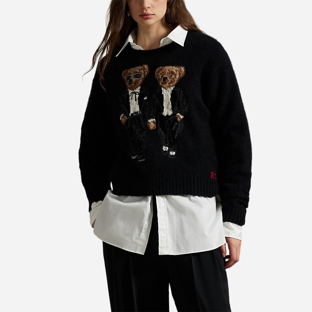 The Ralph & Ricky Tuxedo Bear Sweater - Polo Black Multi