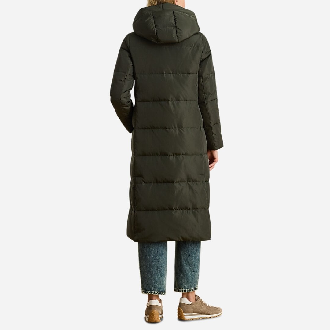 Hooded Channel-Quilted Down Puffer Coat - Litchfield Loden
