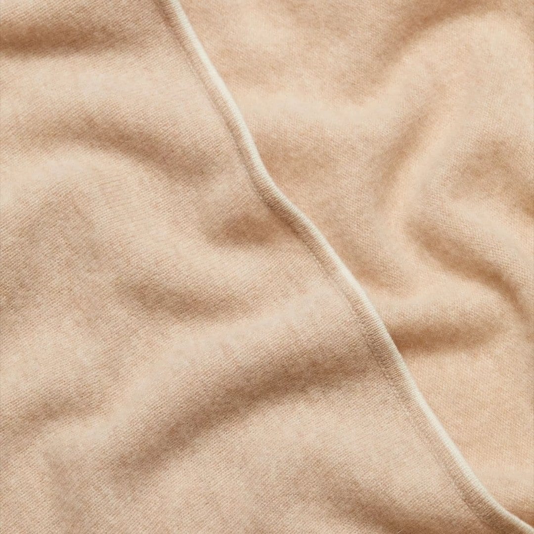 Tipped Jersey-Knit Cashmere Cape - Oak