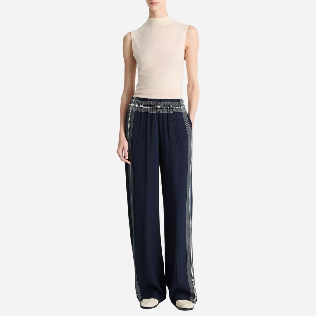 Handkerchief-Stripe Pull-On Pant - Coastal