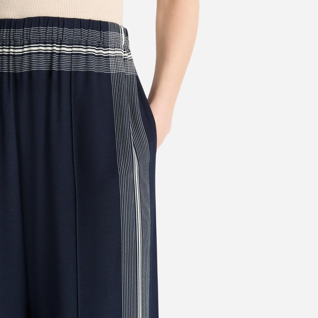 Handkerchief-Stripe Pull-On Pant - Coastal
