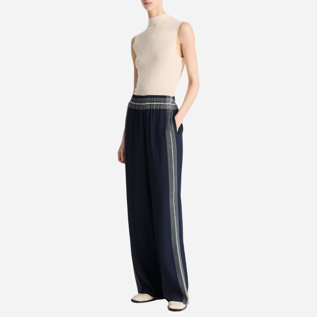 Handkerchief-Stripe Pull-On Pant - Coastal
