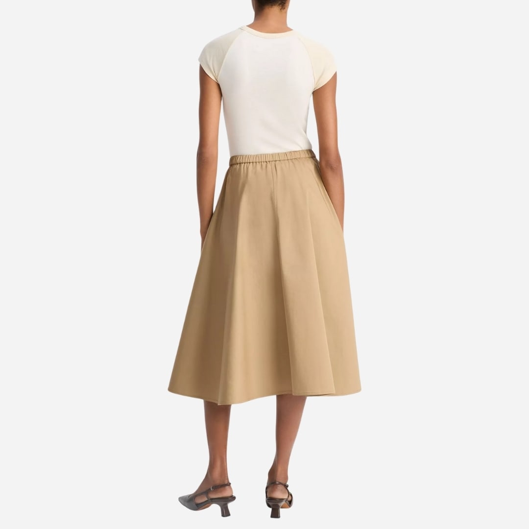 Cotton Full Skirt - Dark Barley