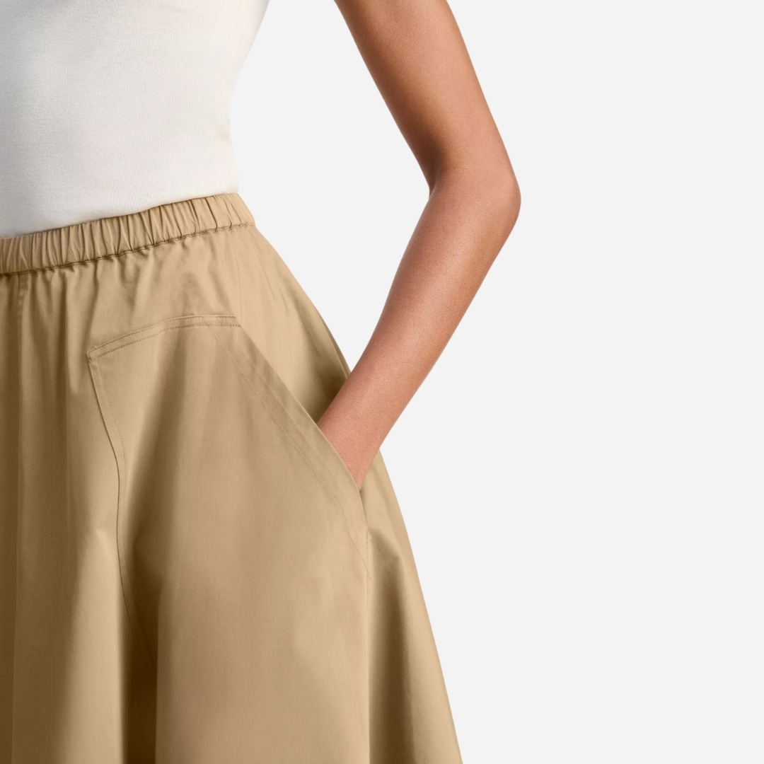 Cotton Full Skirt - Dark Barley