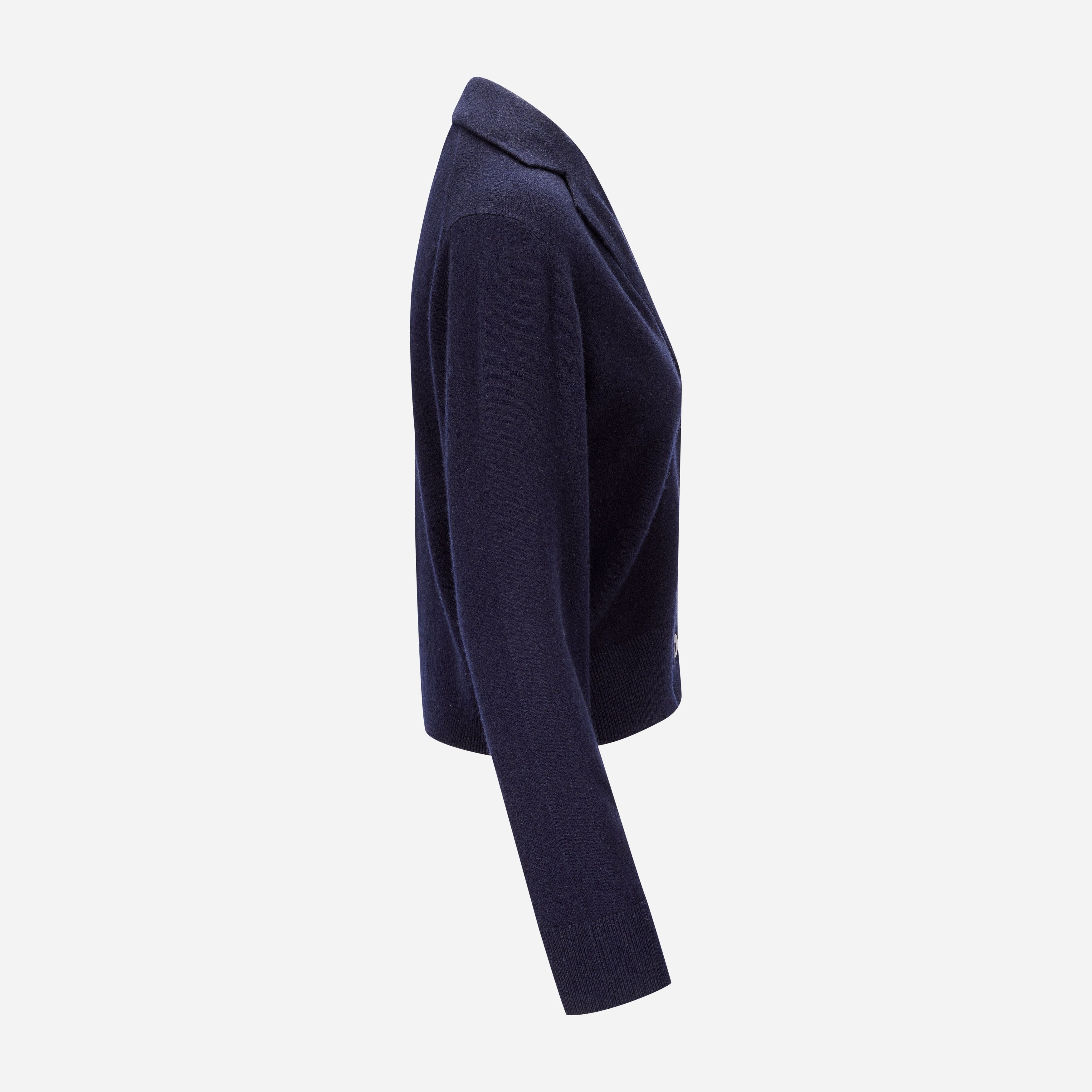 Lapel Button Cardigan - Coastal