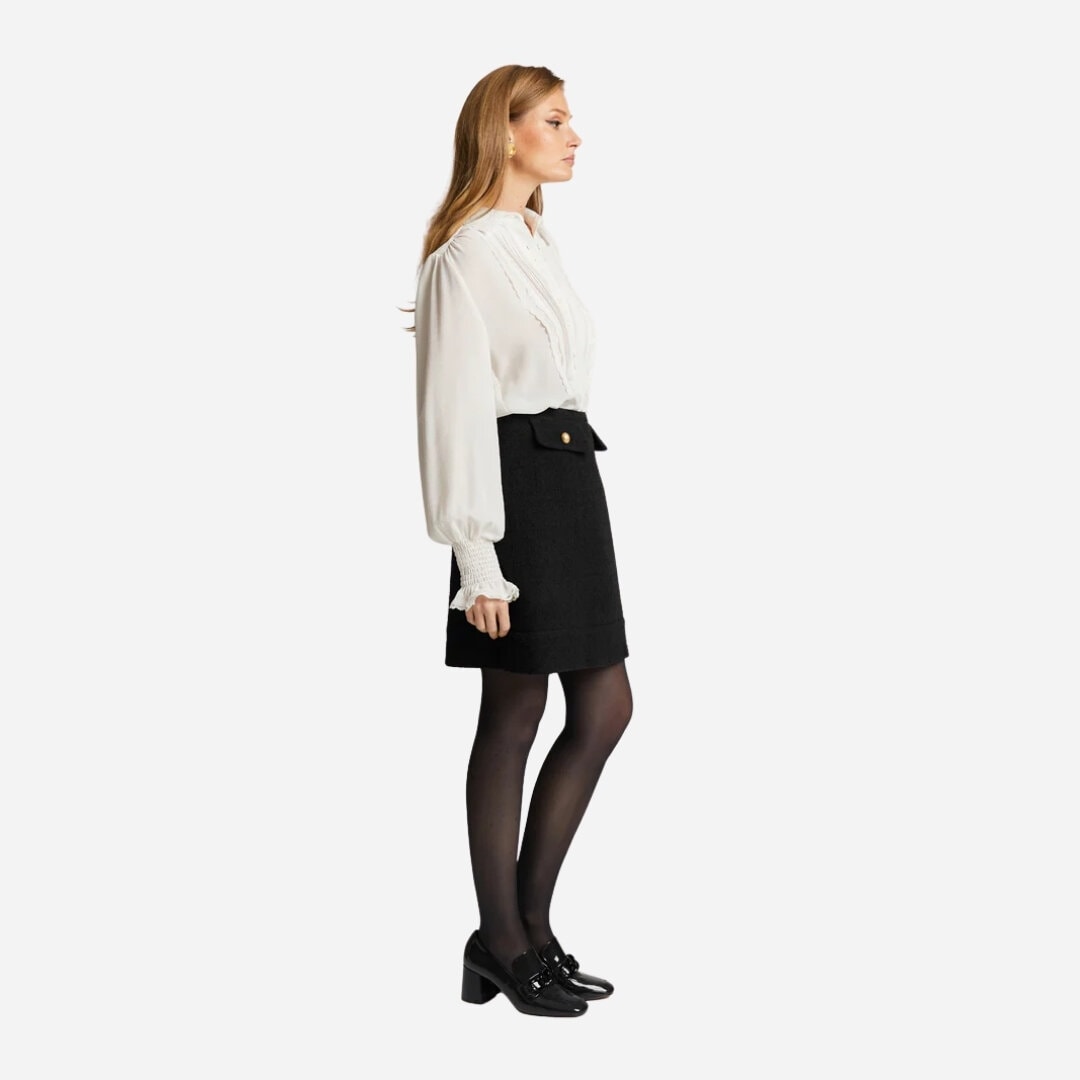 Liza Bouclé Skirt - Black