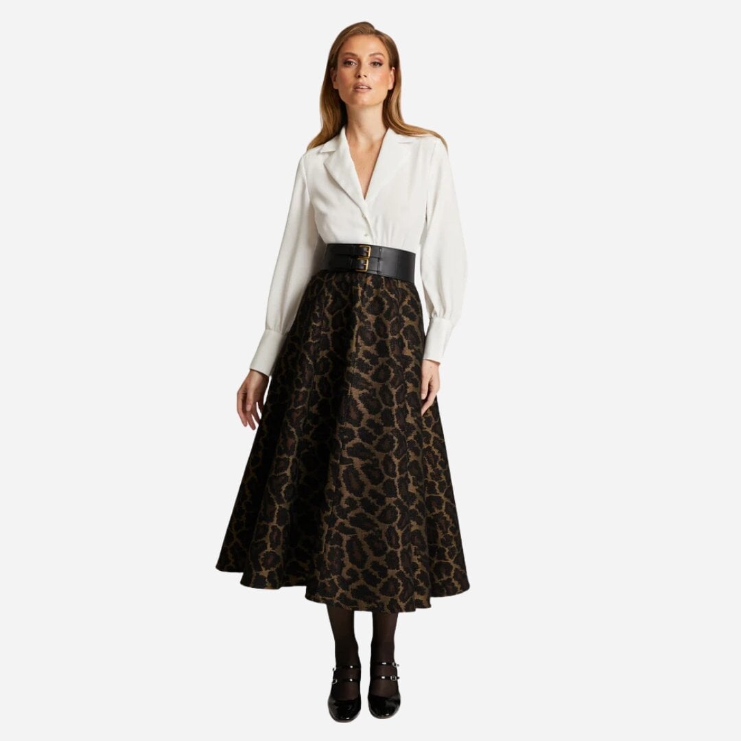 Leea Skirt - Sparkly Leopard