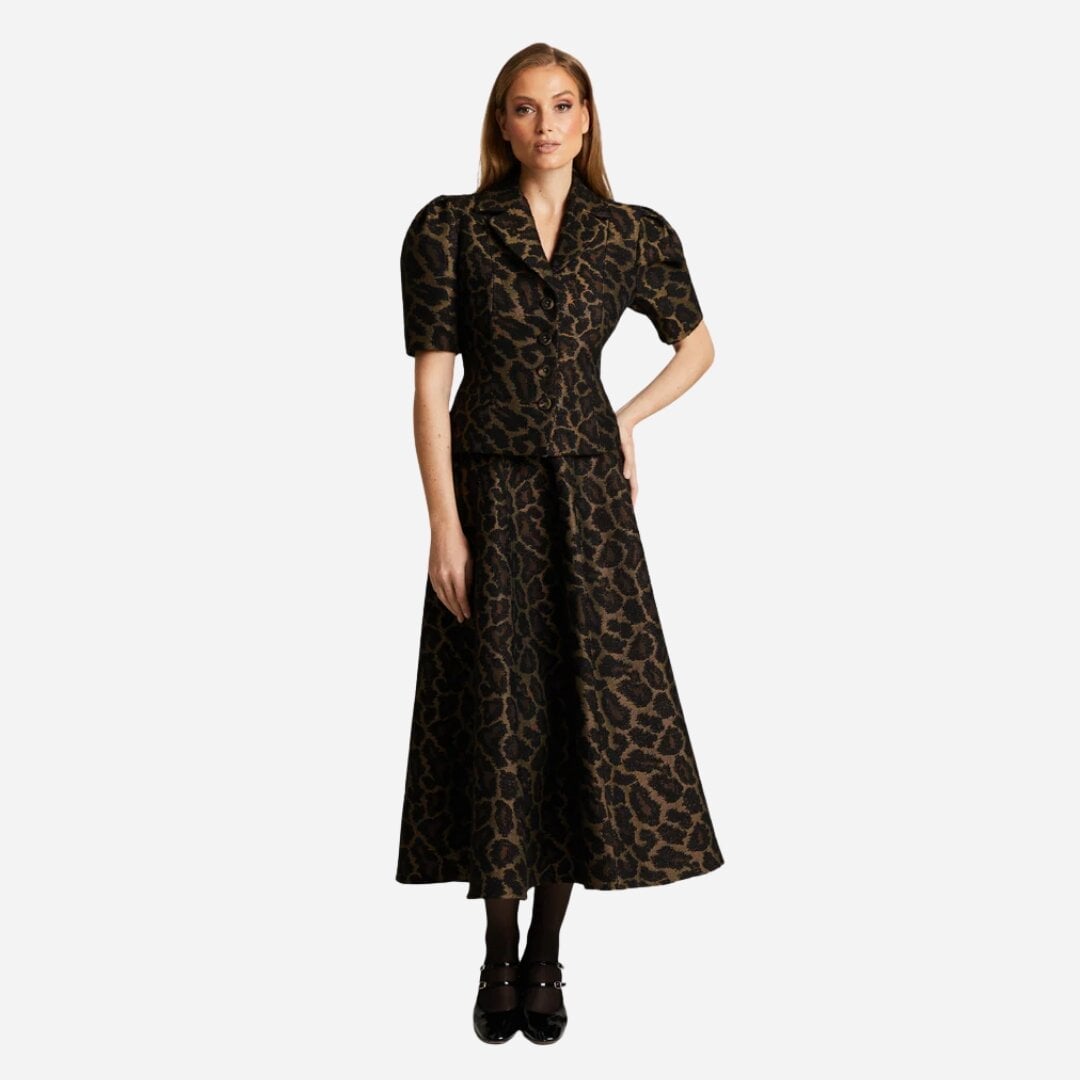 Leea Skirt - Sparkly Leopard