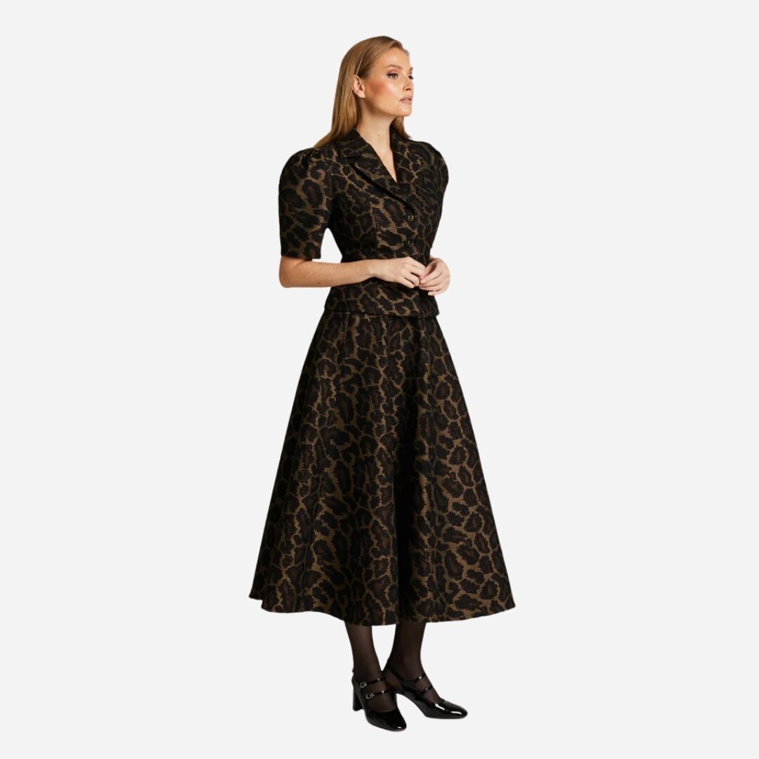 Leea Skirt - Sparkly Leopard