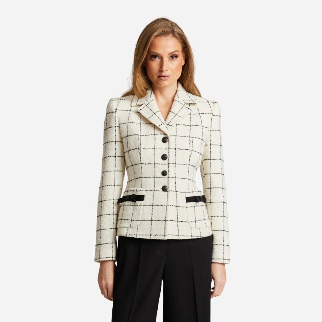 Madie Blazer - Black & White Check