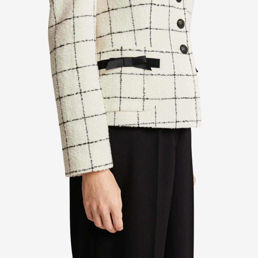 Madie Blazer - Black & White Check