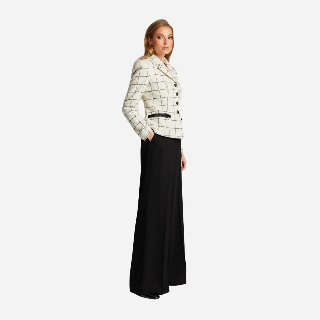 Madie Blazer - Black & White Check