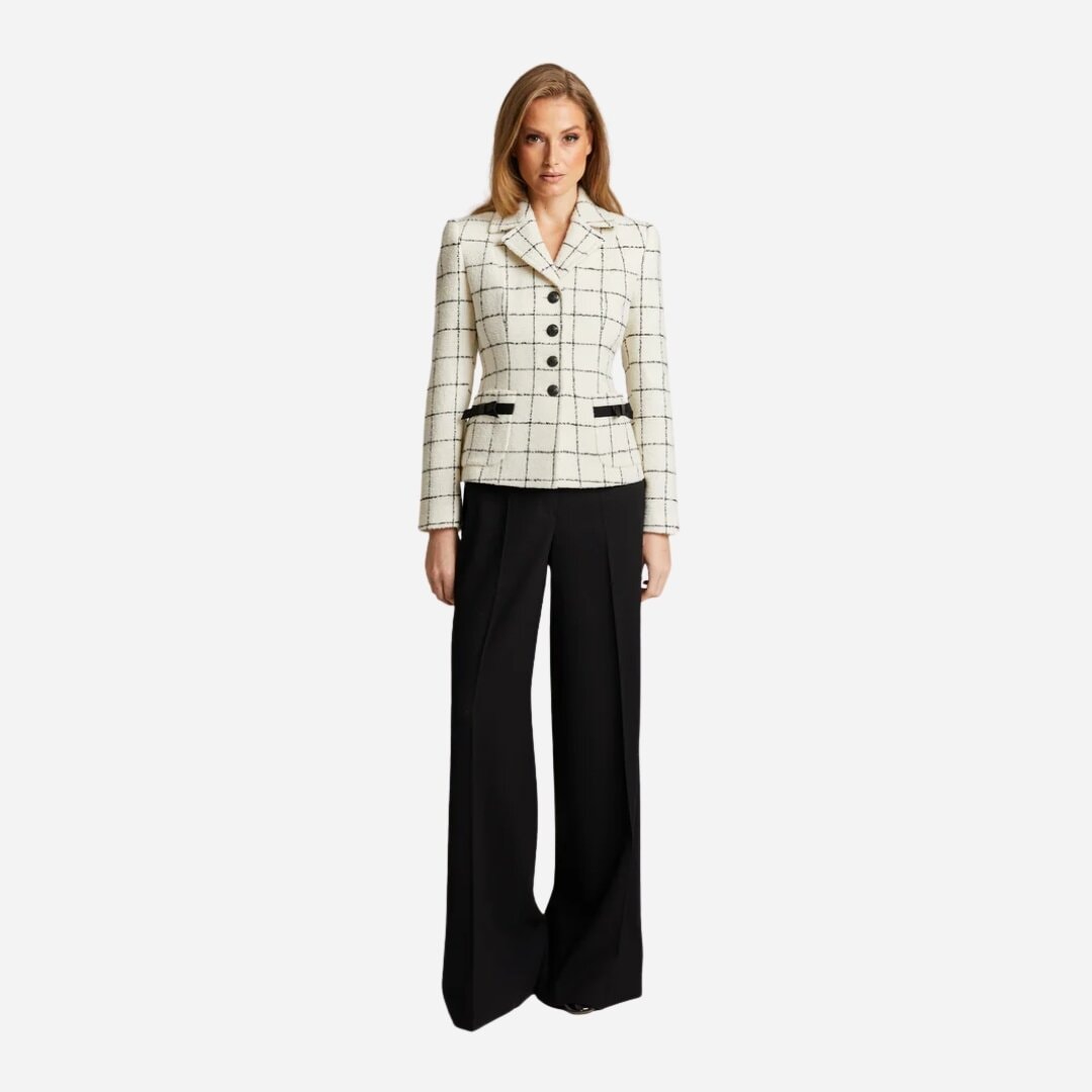 Madie Blazer - Black & White Check