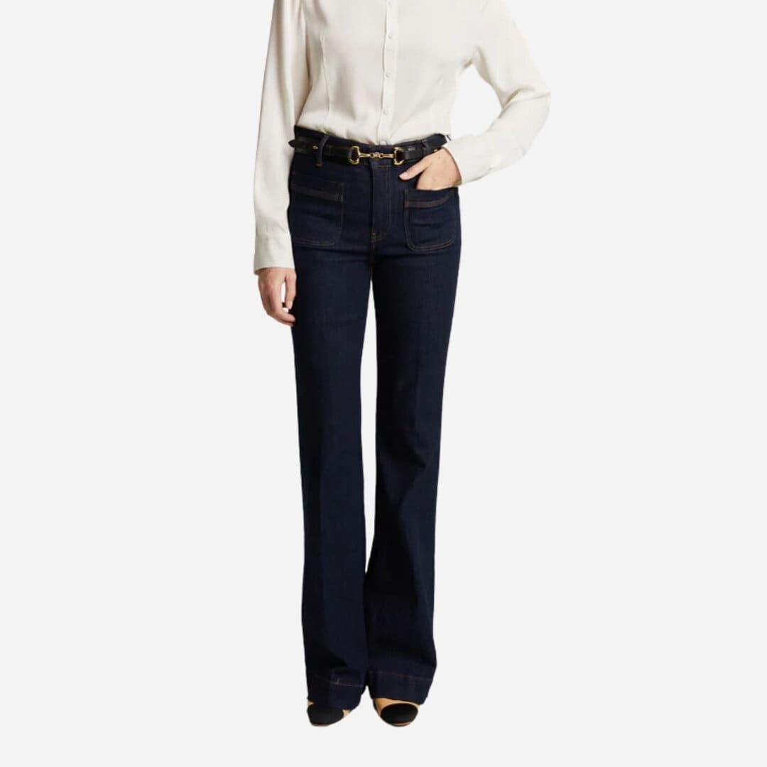Fayme Flared Jeans - Denim Blue