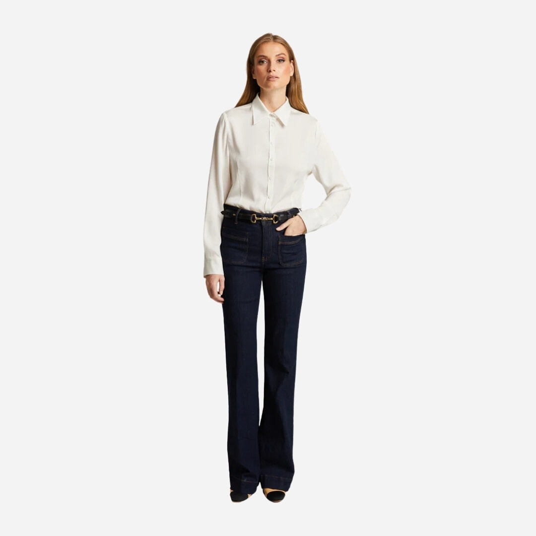 Fayme Flared Jeans - Denim Blue