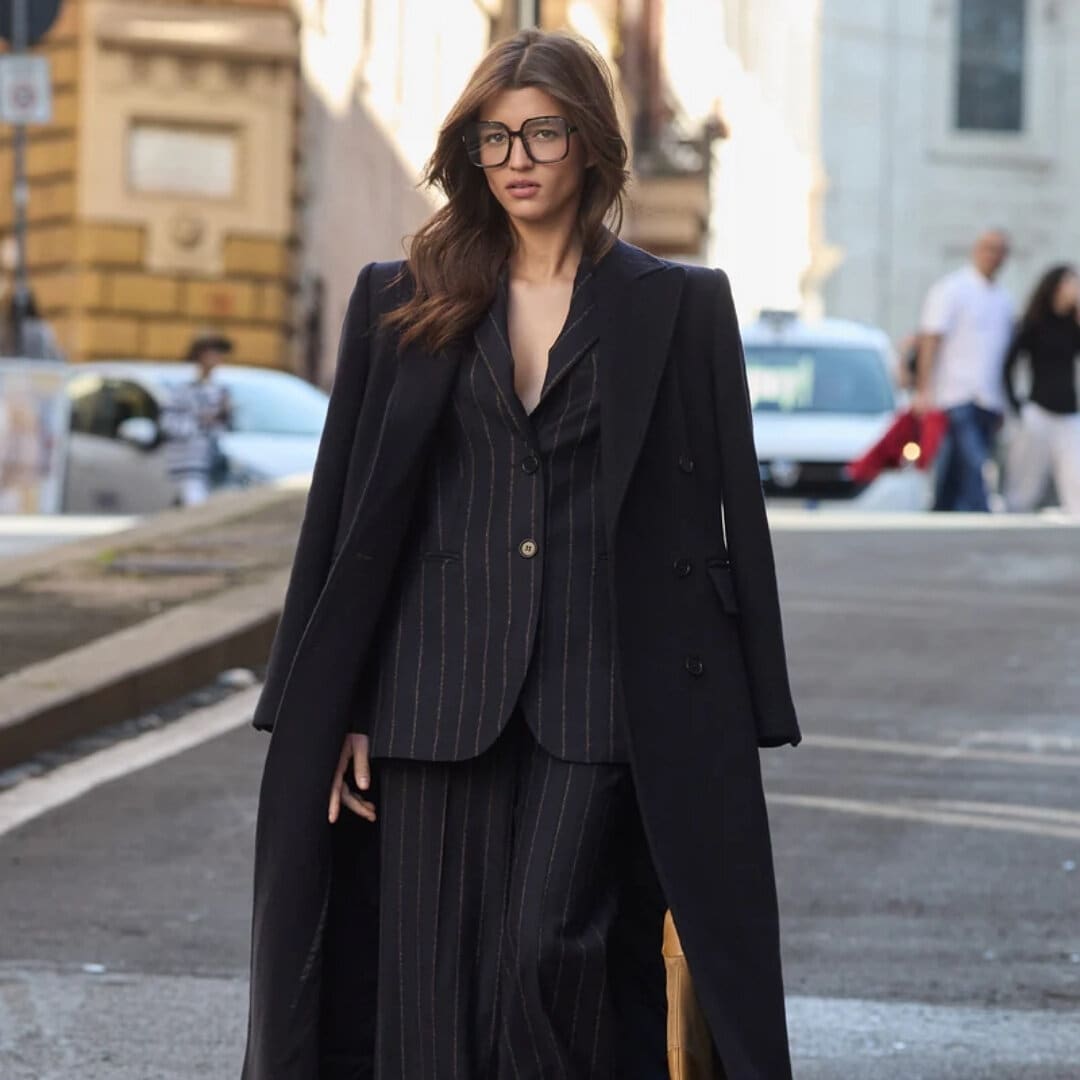 Brette Wool Blazer - Pinstripe Navy