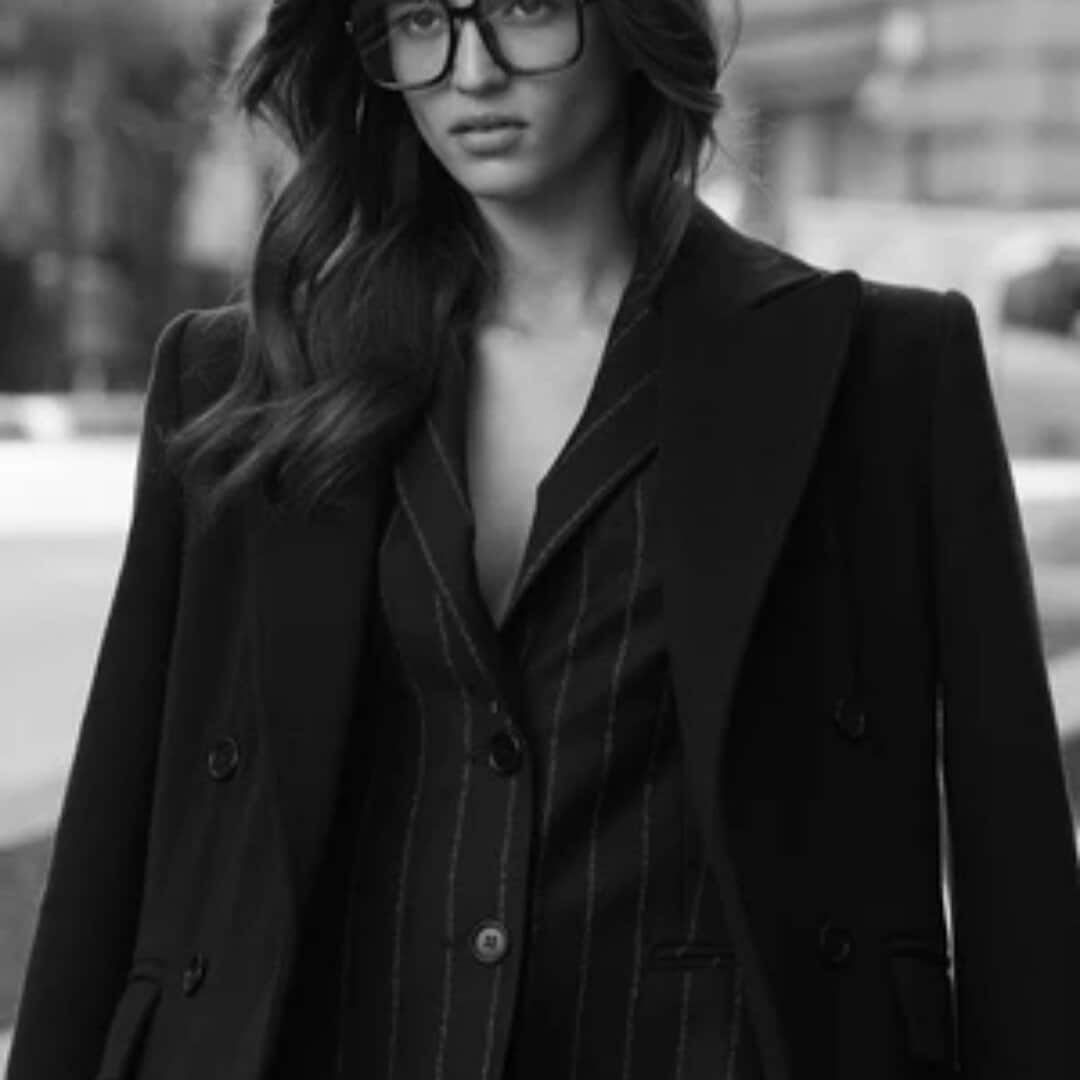 Brette Wool Blazer - Pinstripe Navy