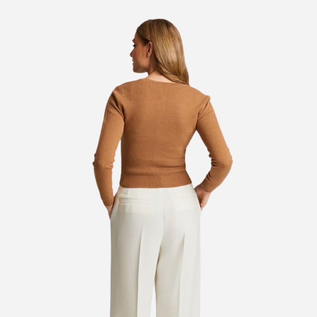 Ellean Merino-Cashmere Cardigan - Camel