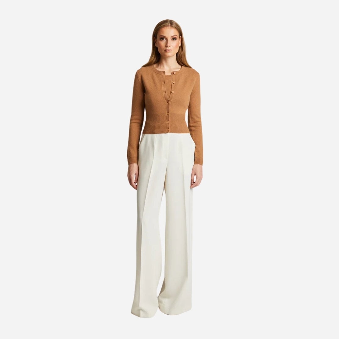 Ellean Merino-Cashmere Cardigan - Camel