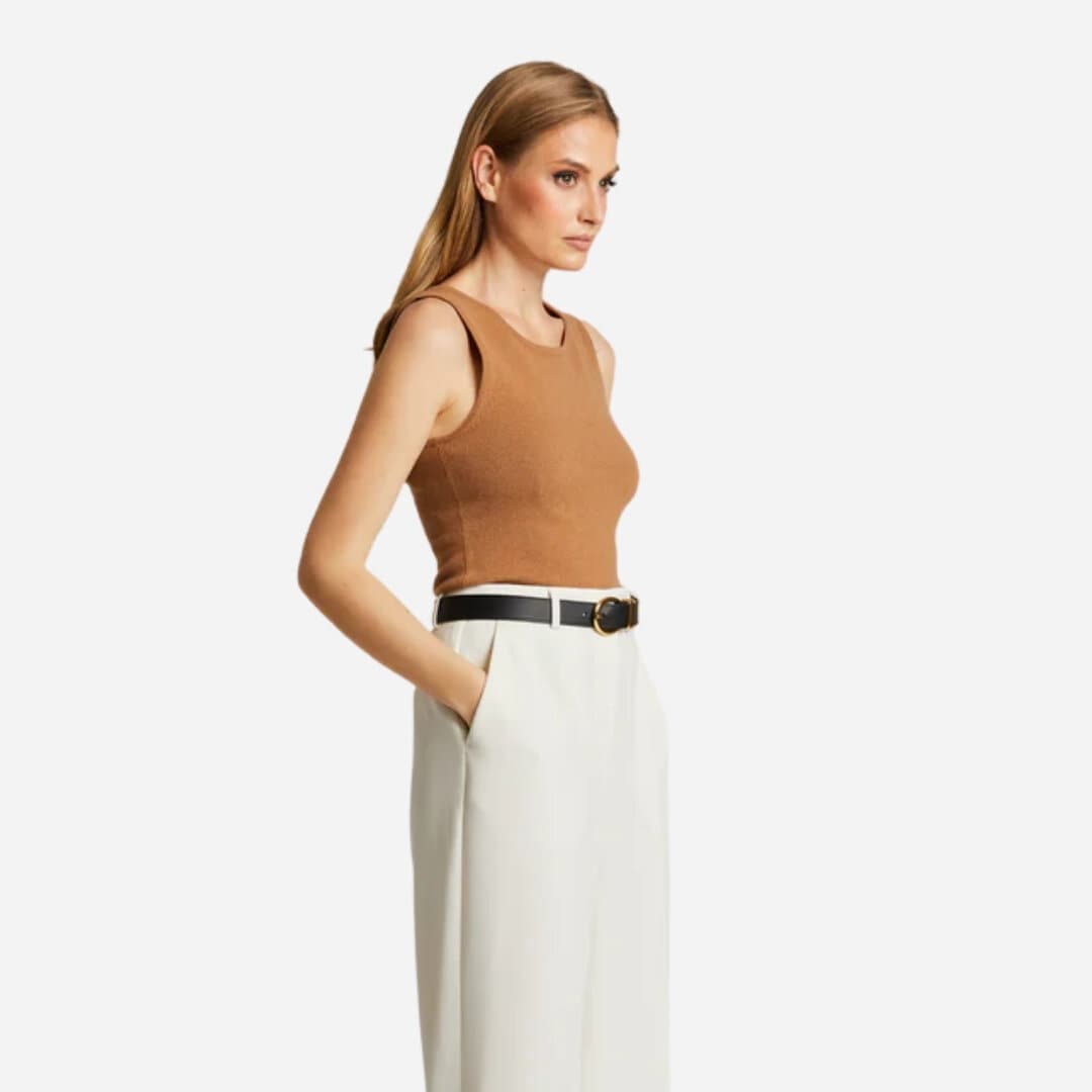 Sylva Merino-Cashmere Top - Camel