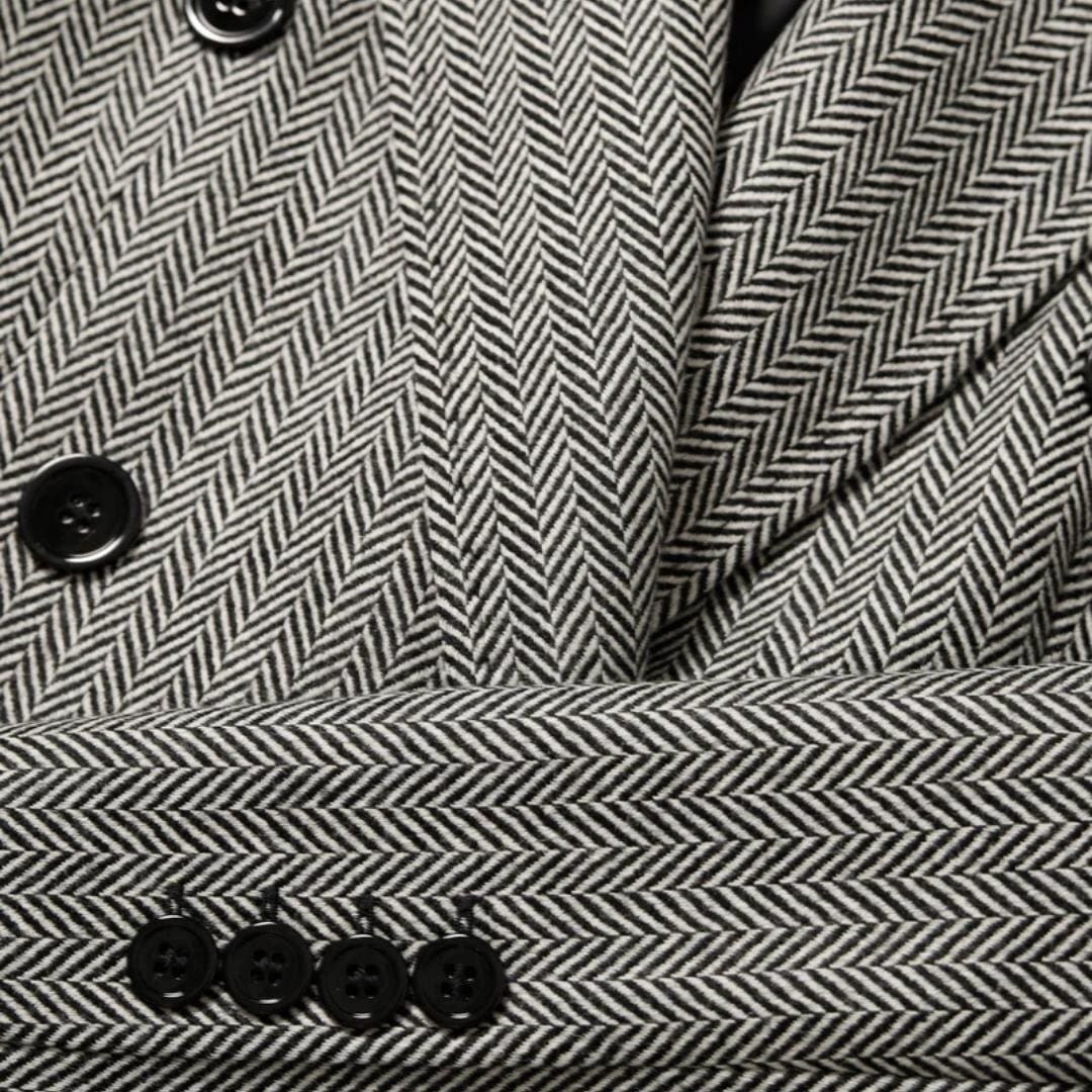 Traci Wool Blazer - Grey Herringbone