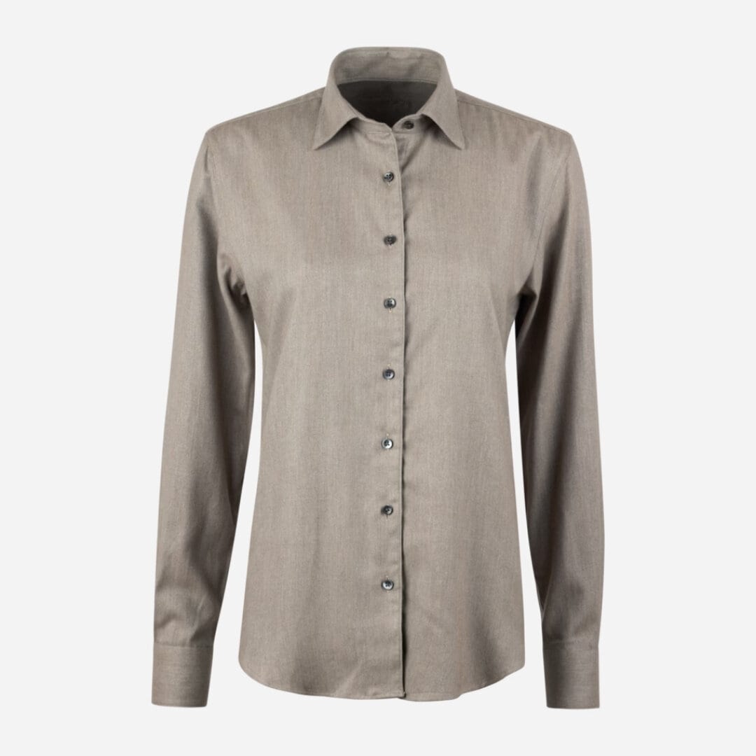 Siri Flannel Shirt - Light Brown