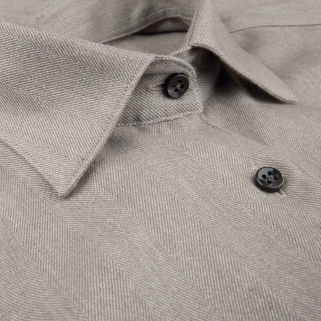 Siri Flannel Shirt - Light Brown