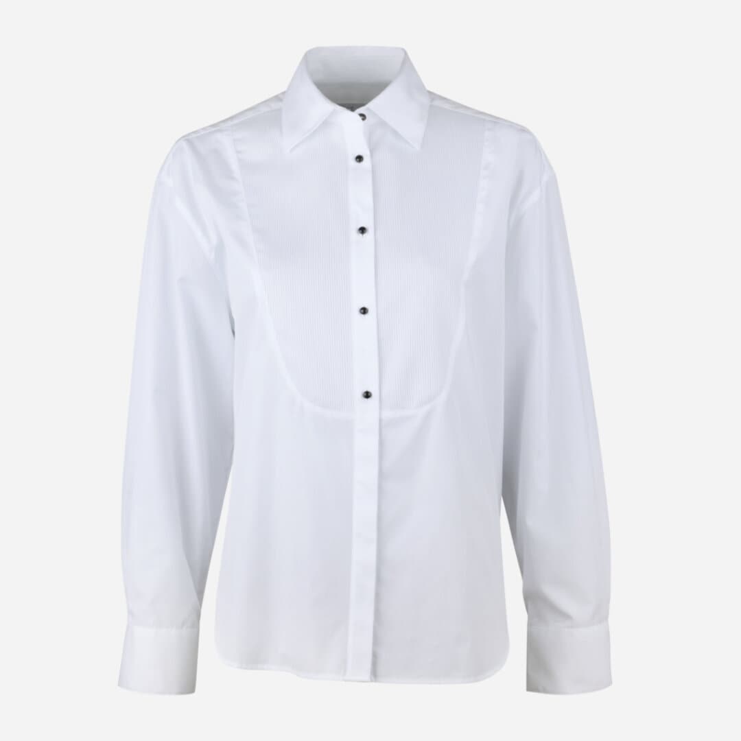 Jackie Tuxedo Shirt - White