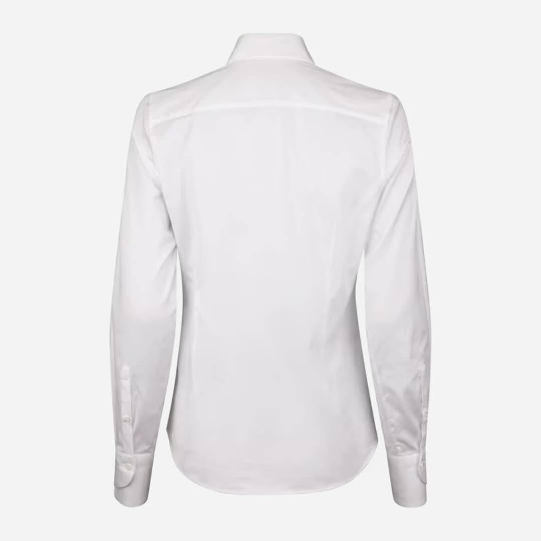 Ingrid Wide Collar Shirt - White