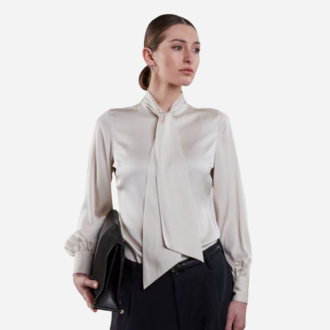 Selma Silk Blouse - Champagne