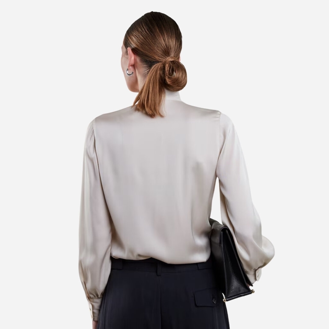 Selma Silk Blouse - Champagne