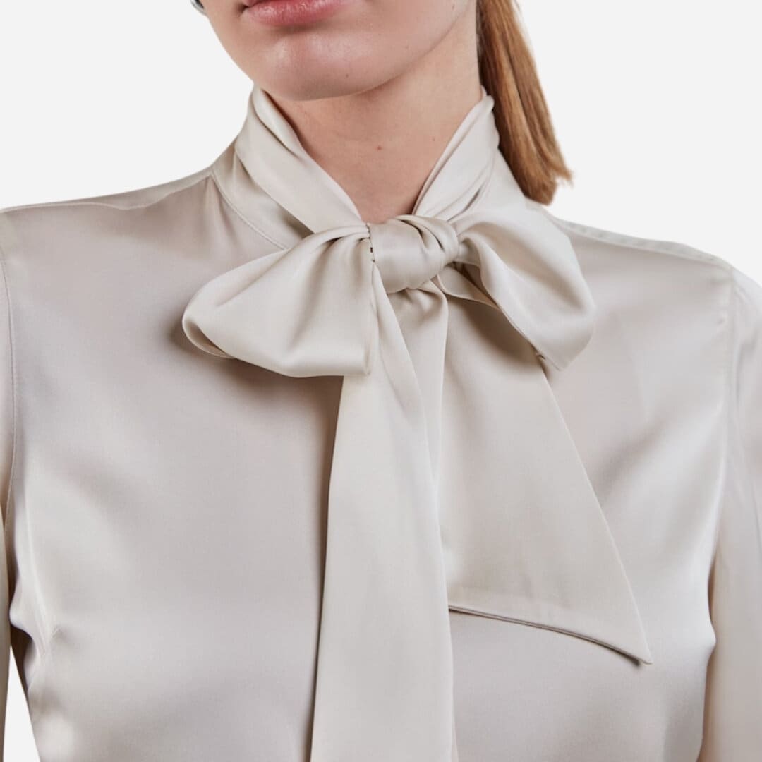 Selma Silk Blouse - Champagne