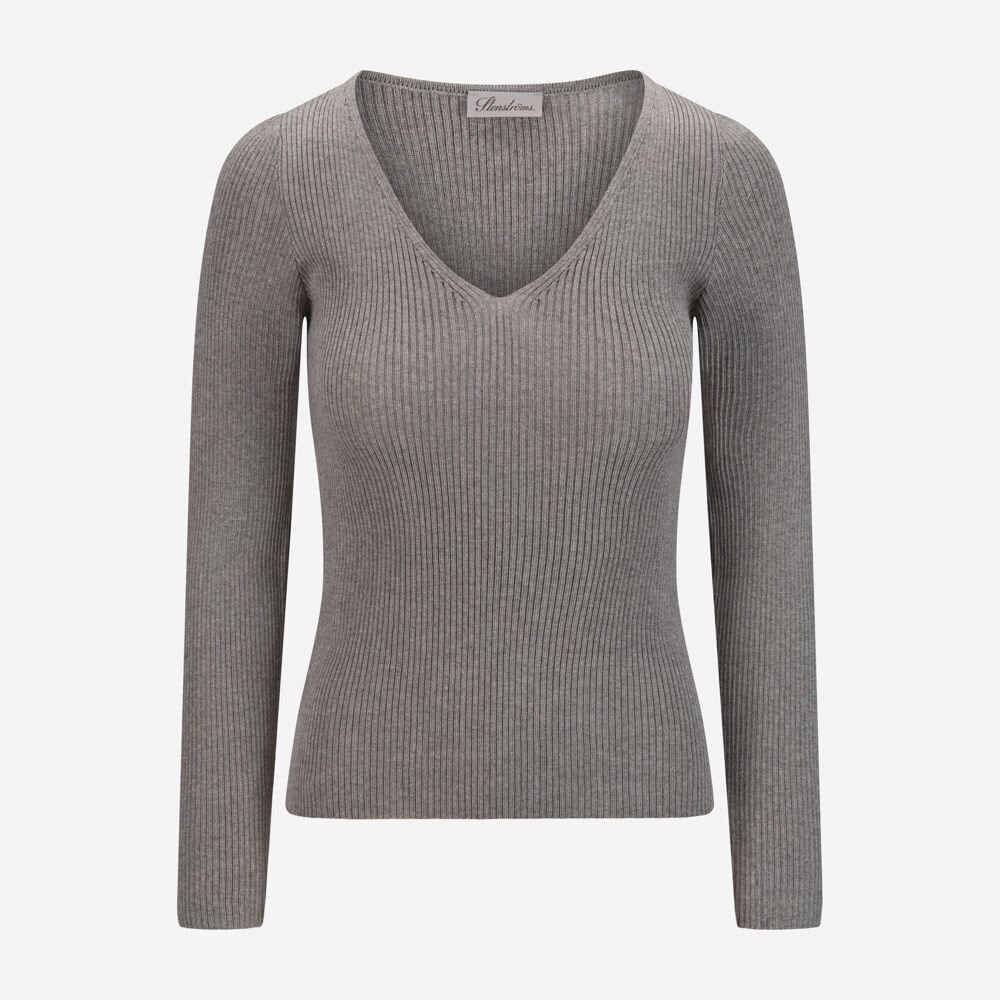 Karolina V-Neck Knit - Light Brown