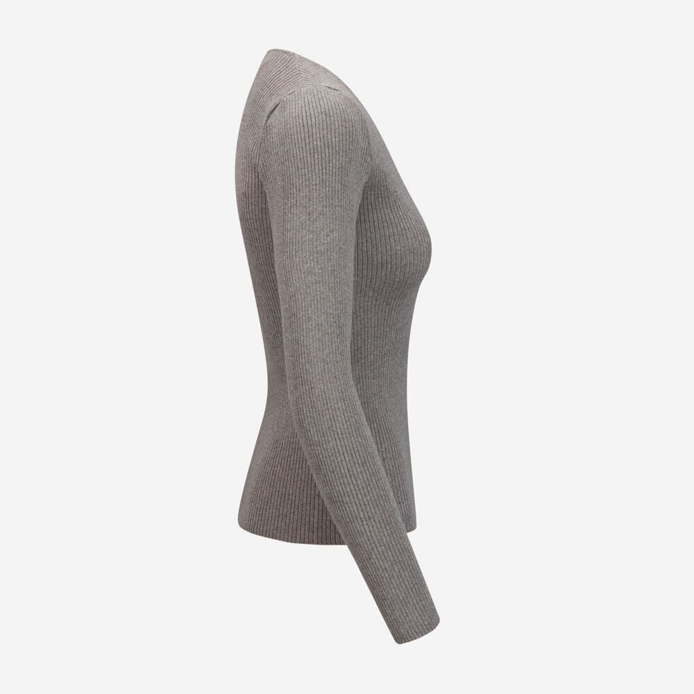 Karolina V-Neck Knit - Light Brown