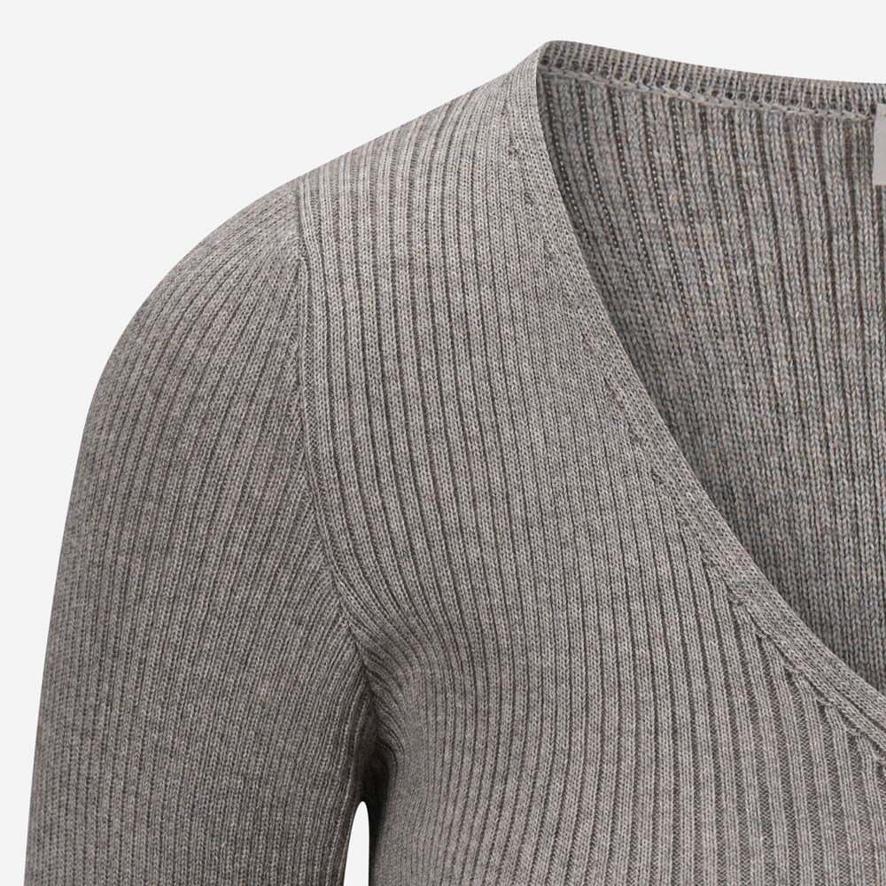 Karolina V-Neck Knit - Light Brown