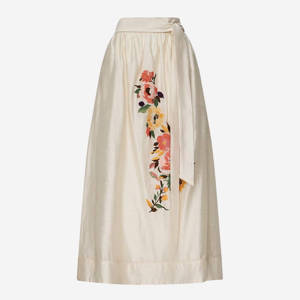 Soleil Midi Skirt - Ivory