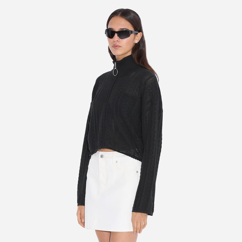Tine Crochet Cardigan - Black