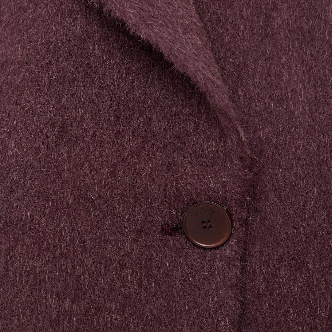 Yves Brushed Double Face Alpaca Coat - Maraschino